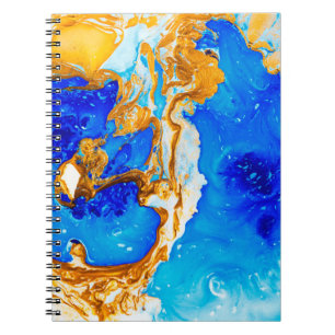 Meisterwerk der Designkunst. Golden und blaue Farb Notizblock