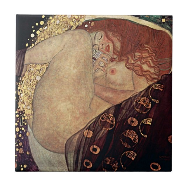 Meisterwerk der Elegance - Gustav Klimts Danae Fliese (Vorderseite)