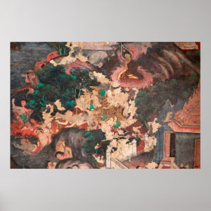 Meisterwerk traditioneller thailändischer Malkunst Poster