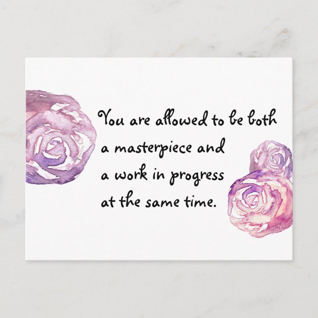 Meisterwerk und laufende Arbeit Postkarte (Vorderseite)