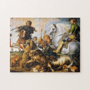 Meisterwerk Wolf- und Fox-Jagd Peter Paul Rubens Puzzle