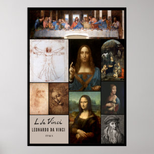 Meisterwerke des Leonardo da Vinci Poster-Set Poster