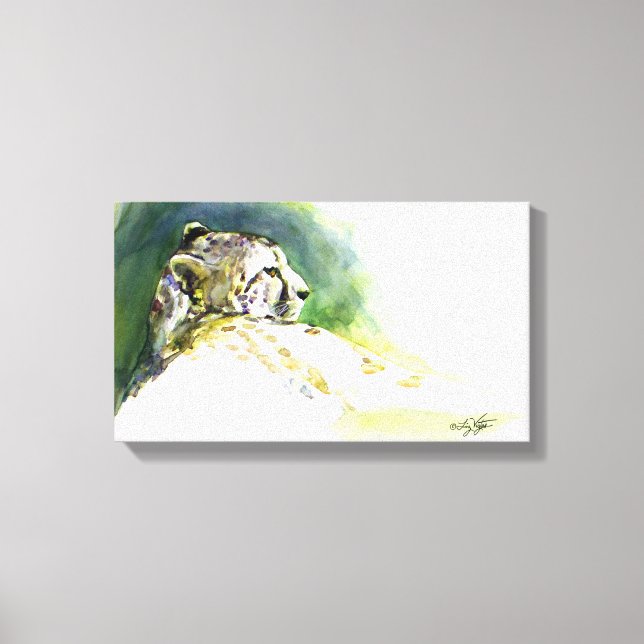 Mejestic Cheetah eingewickelte Leinwand (Vorderseite)