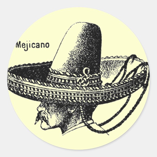 Mejicano-Mexicano Runder Aufkleber (Vorderseite)