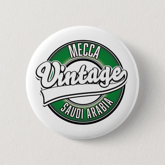 Mekka-Saudi-Arabinie-Vintages Logo Button (Vorderseite)