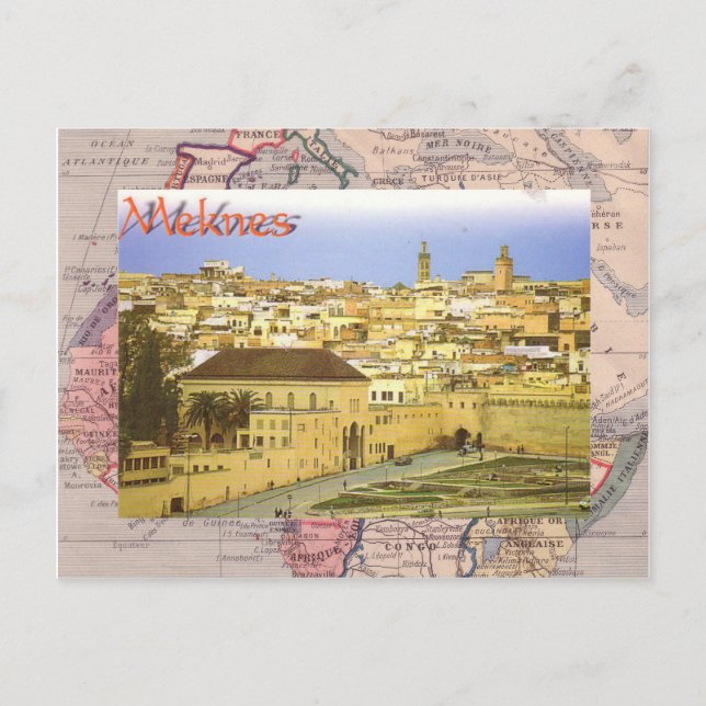 Meknes Postkarte (Vorderseite)