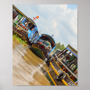 Mekong-Fluss in Vietnam Poster