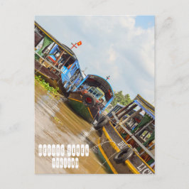 Mekong-Fluss in Vietnam Postkarte