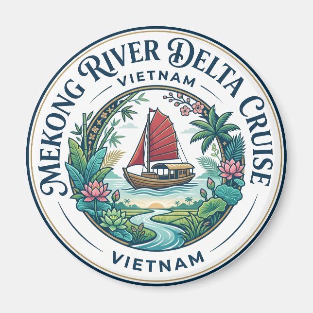 Mekong River Delta Vietnam Magnet (Vorne)