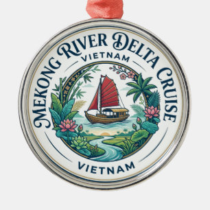 Mekong River Delta Vietnam Ornament Aus Metall