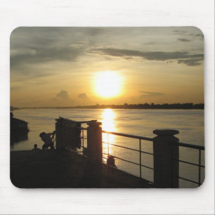 Mekong River Sunset ... Nong Khai, Isaan, Thailand Mousepad