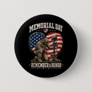 Mel Day USA-Flagge Erinnern Ehre Patriot Männer Fr Button