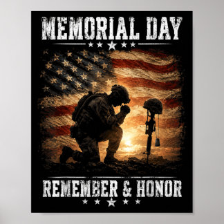 Mel Day USA-Flagge Erinnern Ehrung Patriot Männer Poster