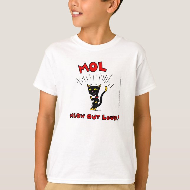 Mel MOL: MACH LOUD AUS! Kinder Basic T-Shirt (Vorderseite)