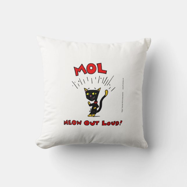 Mel "Mol: MEOW HERAUS LOUD" Pillow Kissen (Vorderseite)