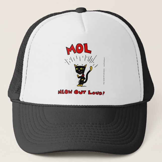 Mel "MOL: MEOW OUT LOUD"-Hut Truckerkappe (Vorderseite)