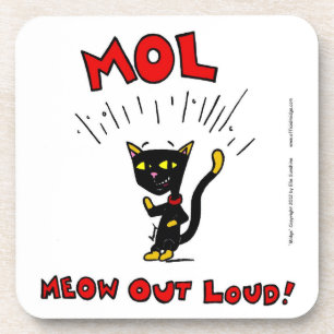 Mel "MOL: MEOW OUT LOUD" Untersetzer - Set von 6