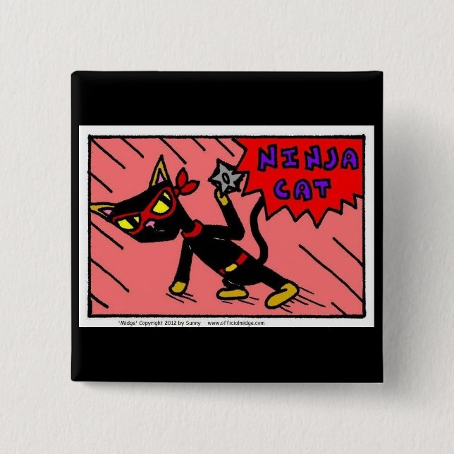 Mel NINJA Cat Button (Vorderseite)