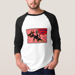 Mel NINJA CAT Mens Raglan T - Shirt
