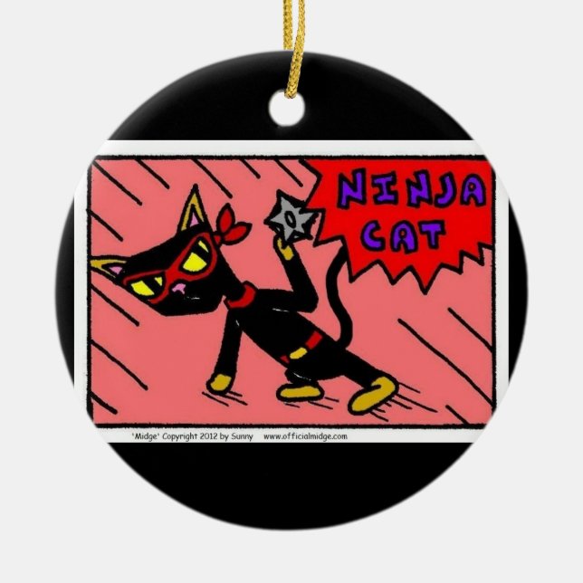 Mel NINJA CAT Ornament (Vorne)