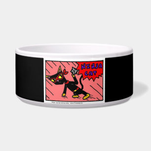 Mel NINJA CAT Pet Bowl - Schwarz Napf