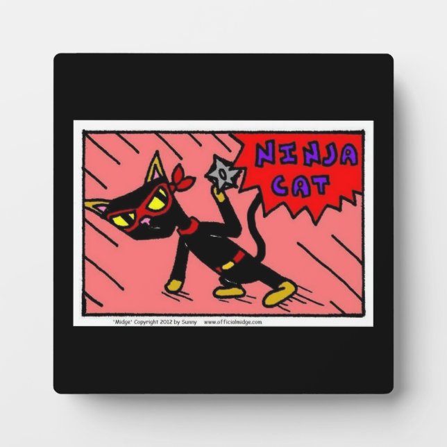 Mel NINJA CAT Plaque Fotoplatte (Vorderseite)