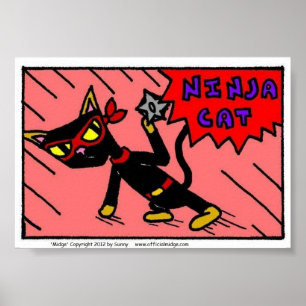 Mel NINJA CAT Print Poster