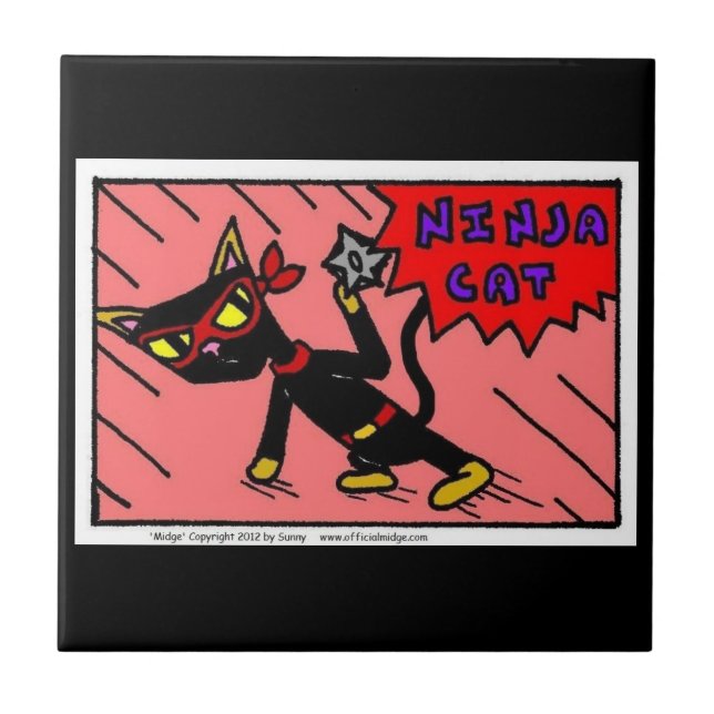 Mel NINJA CAT Tile Fliese (Vorderseite)