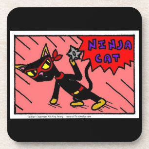 Mel NINJA CAT-Untersetzer - Set von 6 Jahren Untersetzer