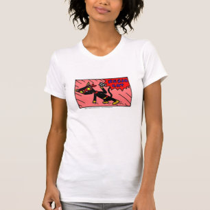 Mel "NINJA CAT" Womens Lässig Scoop T - Shirt