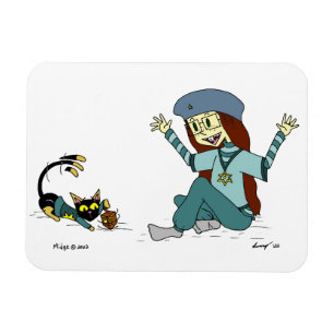Mel the Cat und Maizy Hanukkah Magnet