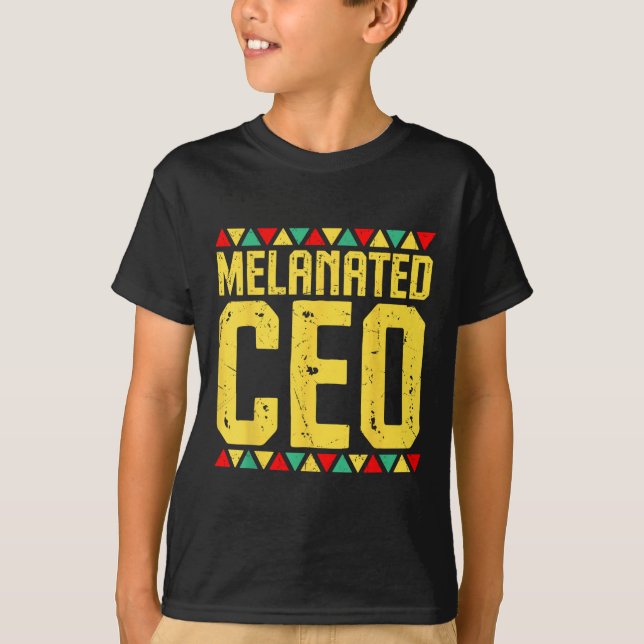 Melanated Ceo Entrepreneur African Black History M T-Shirt (Vorderseite)