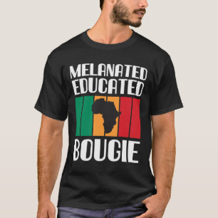 Melanated erzog Bougie-Melanin-Schwarz-Mädchen T-Shirt