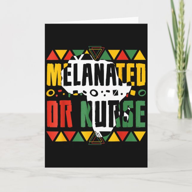 Melanated Oder Krankenschwester Black History Mont Karte (Vorderseite)
