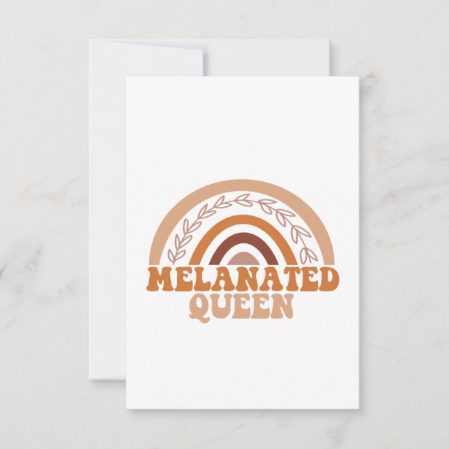 Melanated Queen Niedlich Rainbow African Juneteent Dankeskarte (Vorderseite)