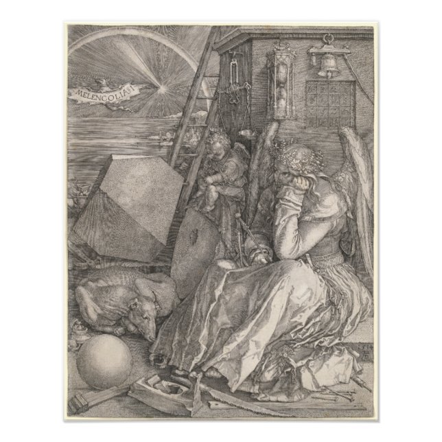 Melancholia I, Gravur von Albrecht Durer Fotodruck (Vorne)