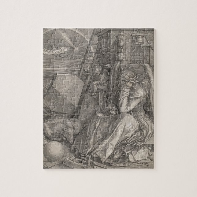Melancholia I, Gravur von Albrecht Durer Puzzle (Vertikal)