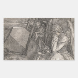 Melancholia I, Gravur von Albrecht Durer Rechteckiger Aufkleber