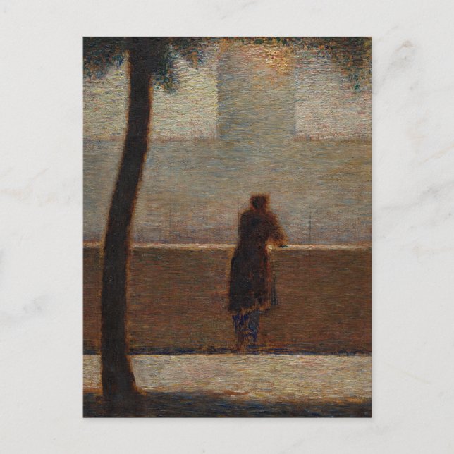 Melancholic Georges Seurat Malerei Art Postkarte (Vorderseite)