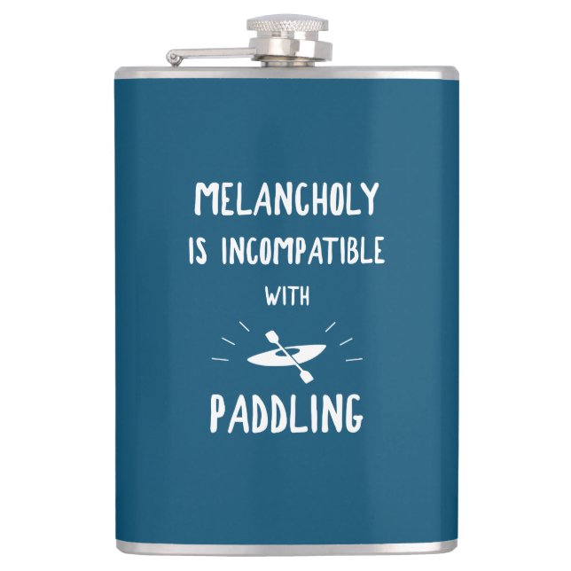Melancholie ist mit Paddeln nicht kompatibel Flachmann (Vorderseite)