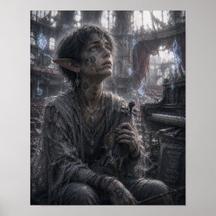 Melancholie / Musiker / Leere Konzerthalle Poster