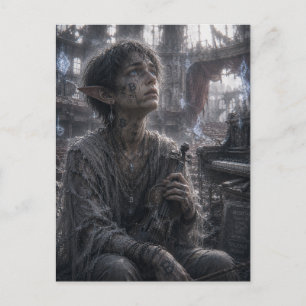 Melancholie / Musiker / Leerer Konzertsaal Postkarte