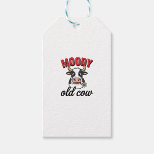 Melancholische alte Kuh Vintage lustiges Kuh-Shirt Geschenkanhänger