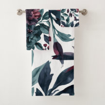 Melancholische Aquarell-Botanik-Blüten Floral