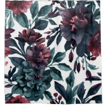 Melancholische Aquarell-Botanik-Blüten Floral