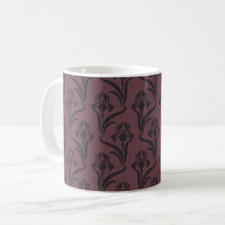 Melancholische Art Nouveau Schwertlilien Kaffeetas Kaffeetasse