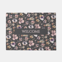 Melancholische Boho-Wasserfarben-Rosé-Wildblumen-B