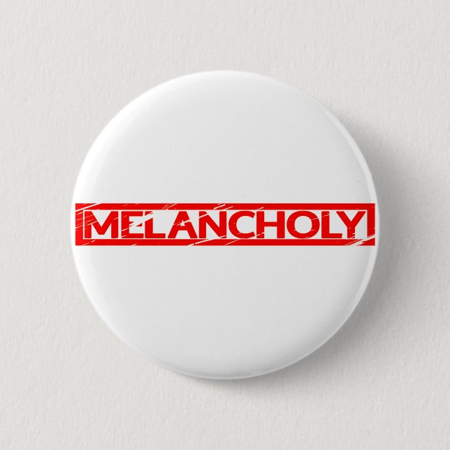 Melancholische Briefmarke Button (Vorderseite)