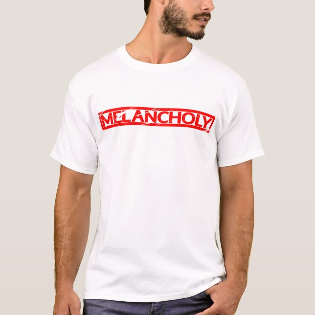 Melancholische Briefmarke T-Shirt (Vorderseite)