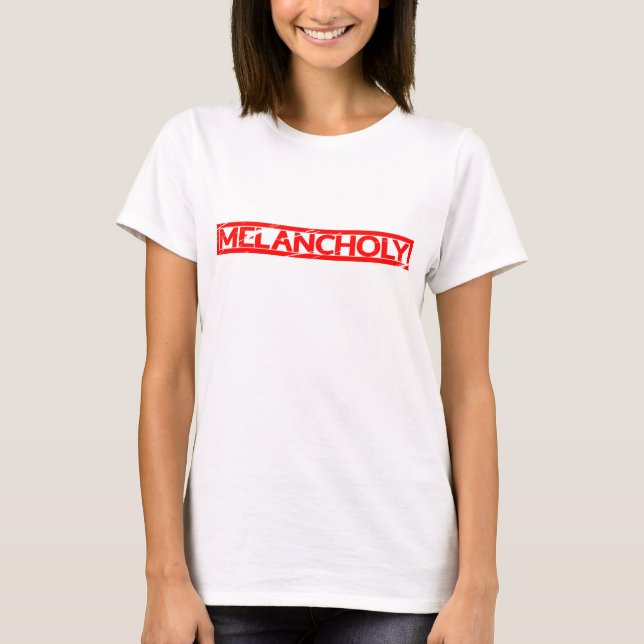 Melancholische Briefmarke T-Shirt (Vorderseite)